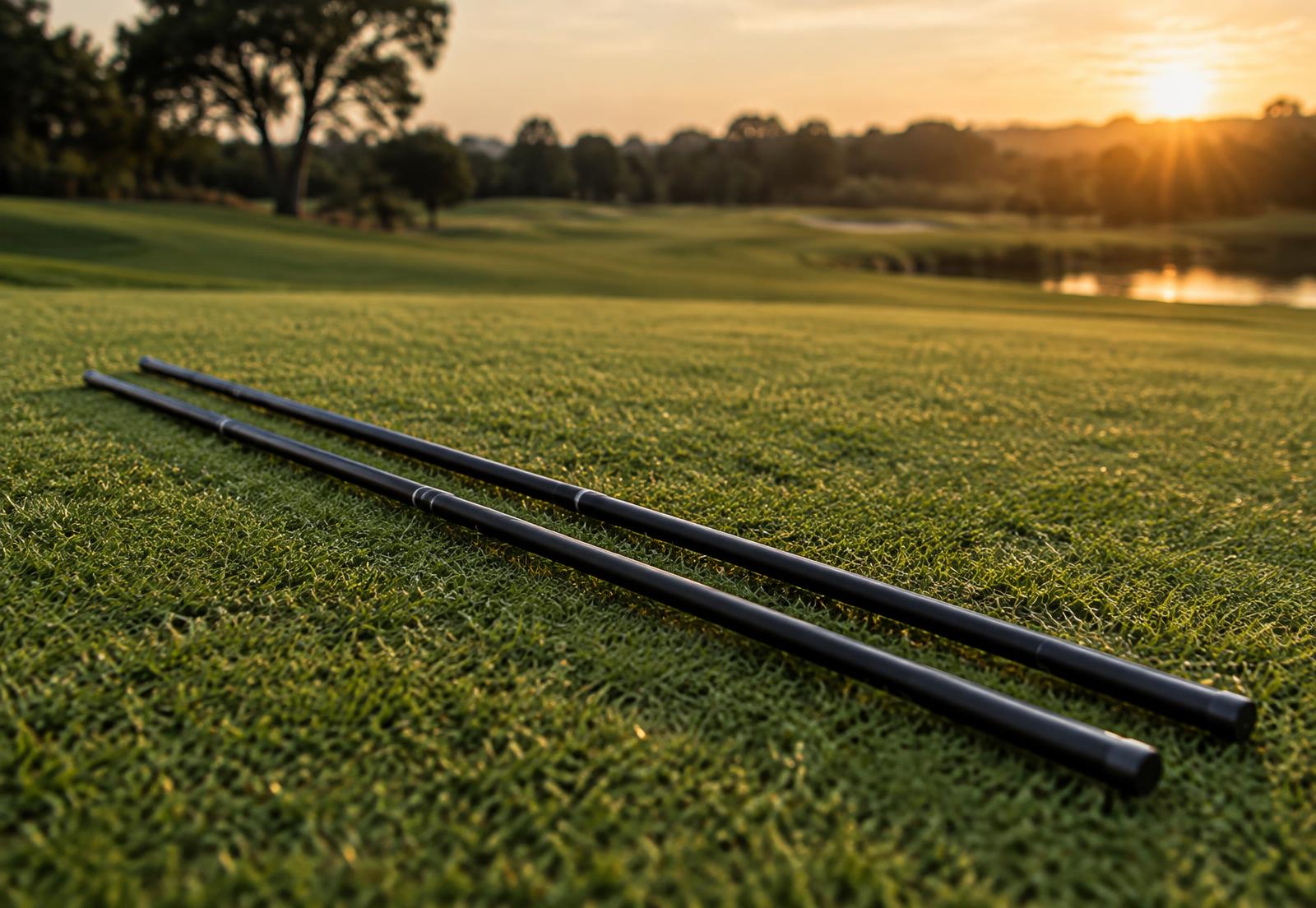 ALIGND golf alignment sticks on the fairway